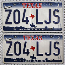 Texas Nummernschilder Paar USA Kennzeichen Schilder License Plates Pair Z04 LJS
