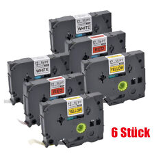 6x Schriftband 12mm für