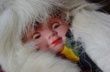 36 cm Puppe Eskimogirl hochwertige Kleidung Schlafaugen