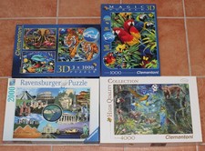 4 Ravensburger, Clementoni Natur Puzzle, 1000 bis 4000 Teile, Bauwerke, Tiere 3D