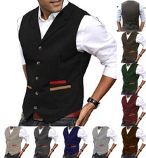 Westen Herren Jagd Tweed Weste