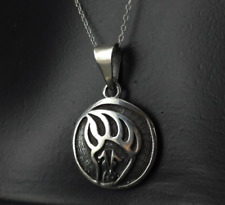 Anhänger Silber 925 Bärentatze Indianer Hopi teils geschwärzt - ausgefallen 