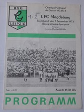 Programm BSG Chemie Leipzig - 1.FC Magdeburg 73/74