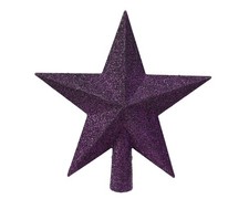 Christbaumspitze Stern Glitzer 19cm Weihnachtsbaumspitze Christbaumschmuck Feige