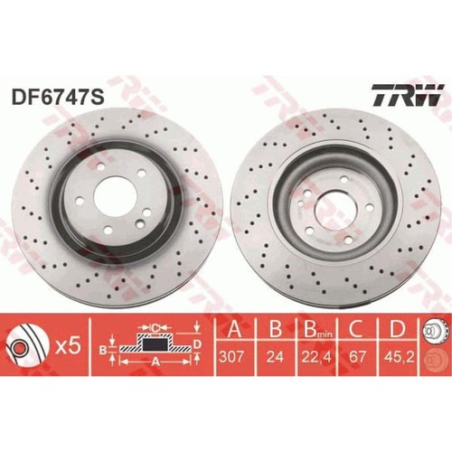 Trw bremsscheibe vorne - 2x,