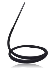 BAYLI 1,8m Soft Touch Shisha Silikonschlauch Schwarzmatt mit Aluminium Mundstück