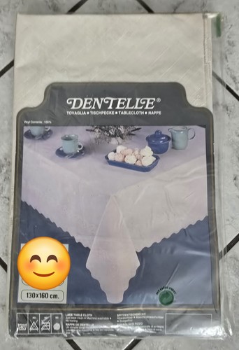 Tischdecke neu schneeweiß - tischdecke, neu,