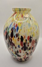 Art Deco Glas Vase, Bohemian Centerpiece, Böhmen, Kralik Eleonorenhain 1920-30