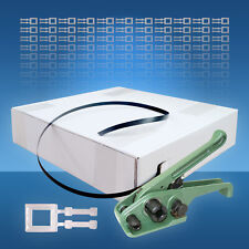 Umreifungsset 16 mm - Bandspanner + 1000 m Umreifungsband + Kunststoffklemmen