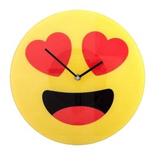 Wanduhr im Emoji Smiley Smily