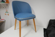 Cocktail Stuhl Sessel  Vintage Kunstleder Mid Century 50er/60er Jahre - Blau