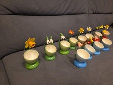 Vintage Eierbecher Set Blumen