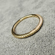 Ring vergoldet Struktur Rand Größe 56 Damen Schmuck fein