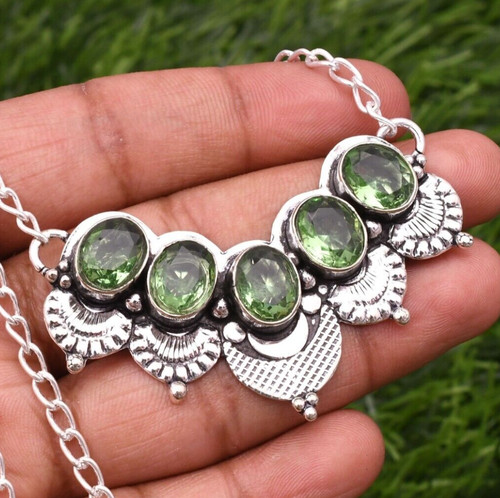 Grüner amethyst edelstein 925 - grüner,