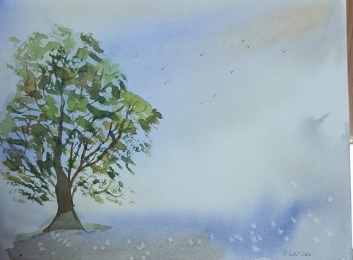 Original aquarell bild - original,