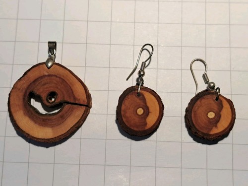 Holz schmuck set - holz,