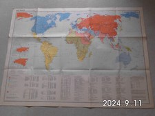 Sehr alte Weltkarte - für die politische Massenarbeit - gut erhalten