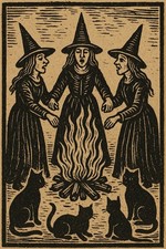 Mittelalter Katzen Hexen