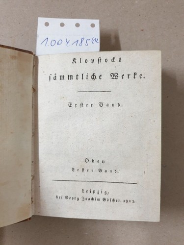 Klopstocks sämmtliche werke - klopstocks,