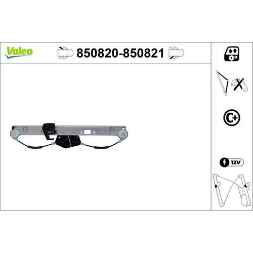 Fensterheber valeo 850820 - 850820, für