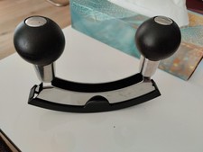 Edelstahl Wiegemesser f. Kräuter Zwiebel mit Doppel Klinge Klingenlänge ca 14cm 