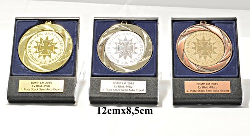Etui medaille metall 70mm - +,