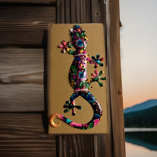 Wanddeko bunter gecko - wanddeko, |