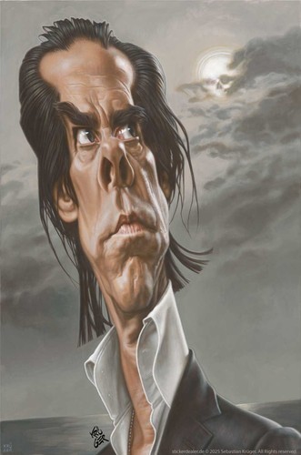 Aufkleber nick cave pushing - aufkleber, "pushing