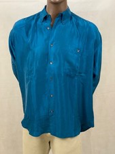 STRUCTURE FREIZEITHEMD TÜRKIS 100% SEIDE L (54-56) NEU!