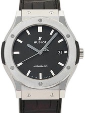 HUBLOT Classic Fusion Titanium 511.NX.1171.LR schwarze gebrauchte Herrenuhr #...
