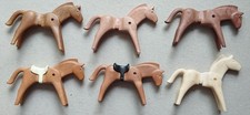 6 Pferde Playmobil ® 1974 geobra, Vintage Playmobil, 4 x Prägung links / 2 x r.