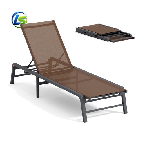 Aluminium chaise lounge chair - aluminium,