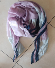 Schal Tuch Damen blau/rosa TCM