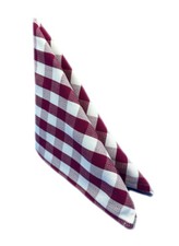 Tischwäsche Tischdecke 2 cm Karo Baumwolle rubin-weiß Landhaus 