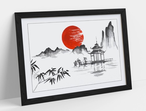 Japanische sumi aufgehende - sumi-e,