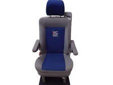 Sitz hinten Einzelsitz Pilotensitz Stoff Blau grau Drehbar atlantis passt für VW