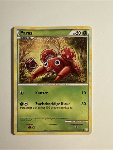 Pokémon karte paras 123 - karte, 76/123