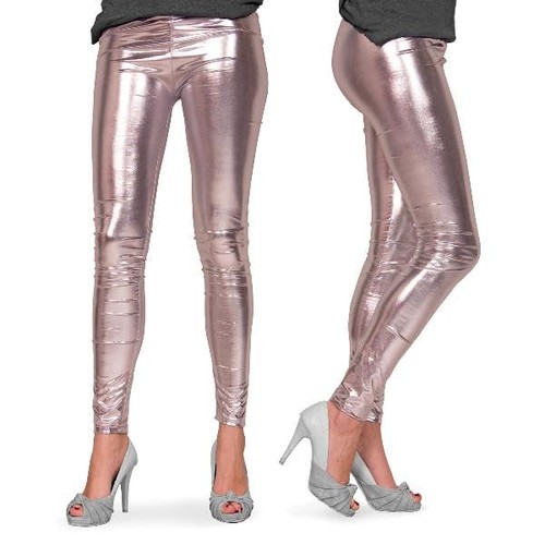 Legging metallic silber xl - metallic, l-xl