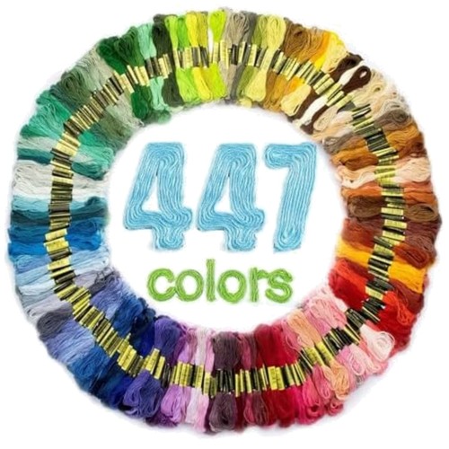Stickgarn regenbogenfarben - stickgarn,