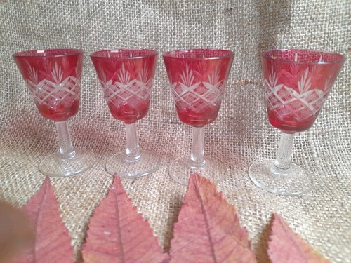 Vintage kleine geschliffene - 4x,