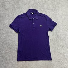 LACOSTE Herren Poloshirt Polohemd Gr. S Polo Shirt Logo Classic Slim 24405 Lila