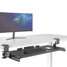 hjh OFFICE Tastaturablage Tastaturauszug Schreibtisch Stahl schwarz VM-KB