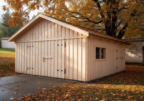 Holzgarage 6x6m doppelgarage - holzgarage,