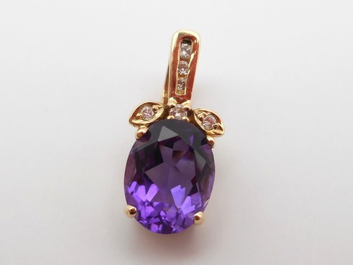 14k gelbgold amethyst - gelbgold,