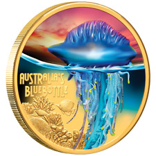 Goldmünze Bluebottle Deadly & Dangerous (4.) 2024 - Niue - im Etui - 1 Oz PP