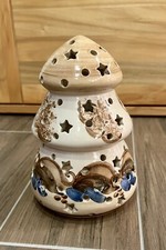 TOP Heyde Keramik Weihnachtsbaum Baum Windlicht 20 x 14 cm Einzelstück Sterne
