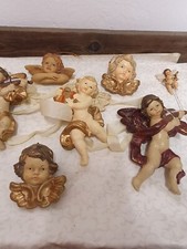 5 Engelsfiguren aus Kunststoff, Konv., von 6,5 bis 14 cm, mit Aufhänger