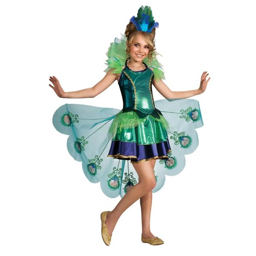 Kostüm pfau mädchen kleid - ,