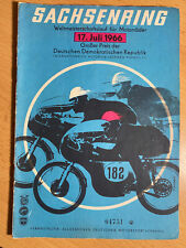 Rennprogramm Sachsenring 1966 Programmheft Sachsenringrennen DDR Programm WM