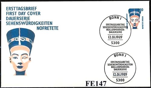 Brd 1989 nofretete büste - 1989:, in